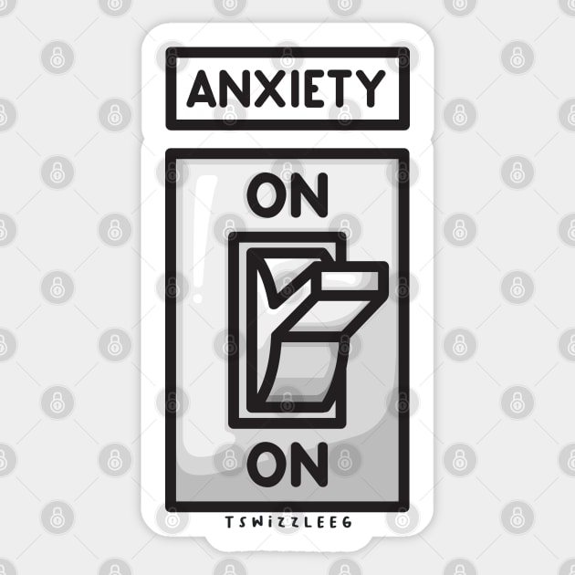 Anxiety Light Switch Sticker by hoddynoddy